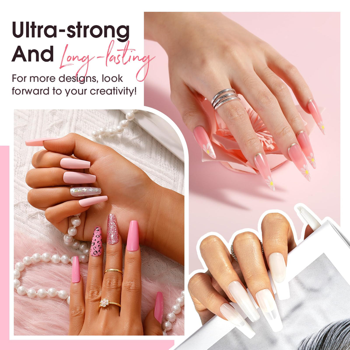 ROSALIND dual forms and nail tips arranged to show easy sculpting and consistent extension length