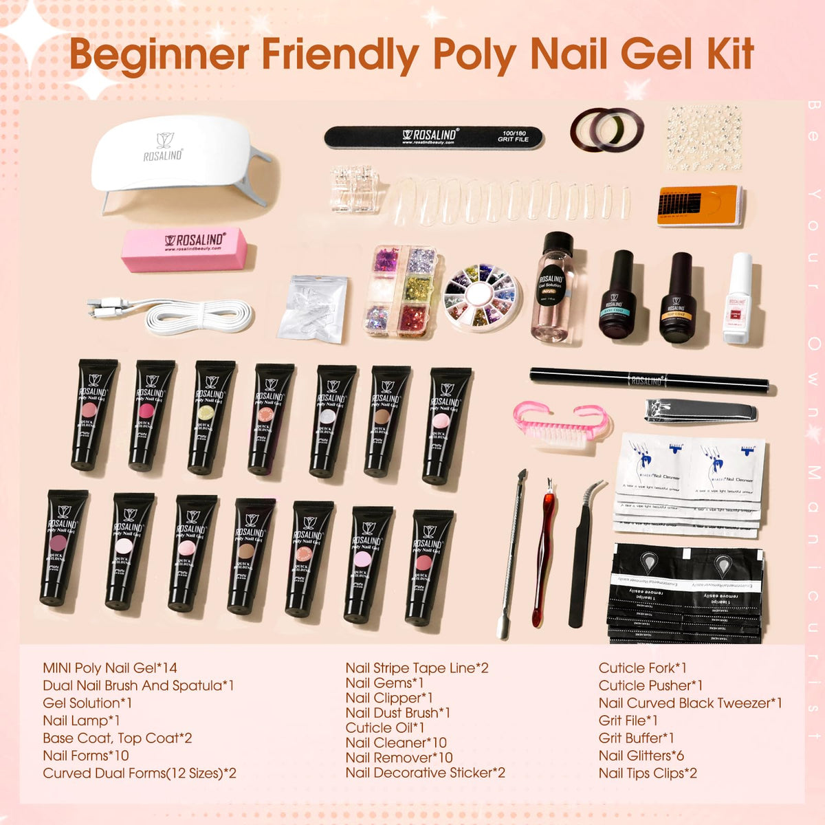 ROSALIND open kit layout with tools and gels displayed for quick setup