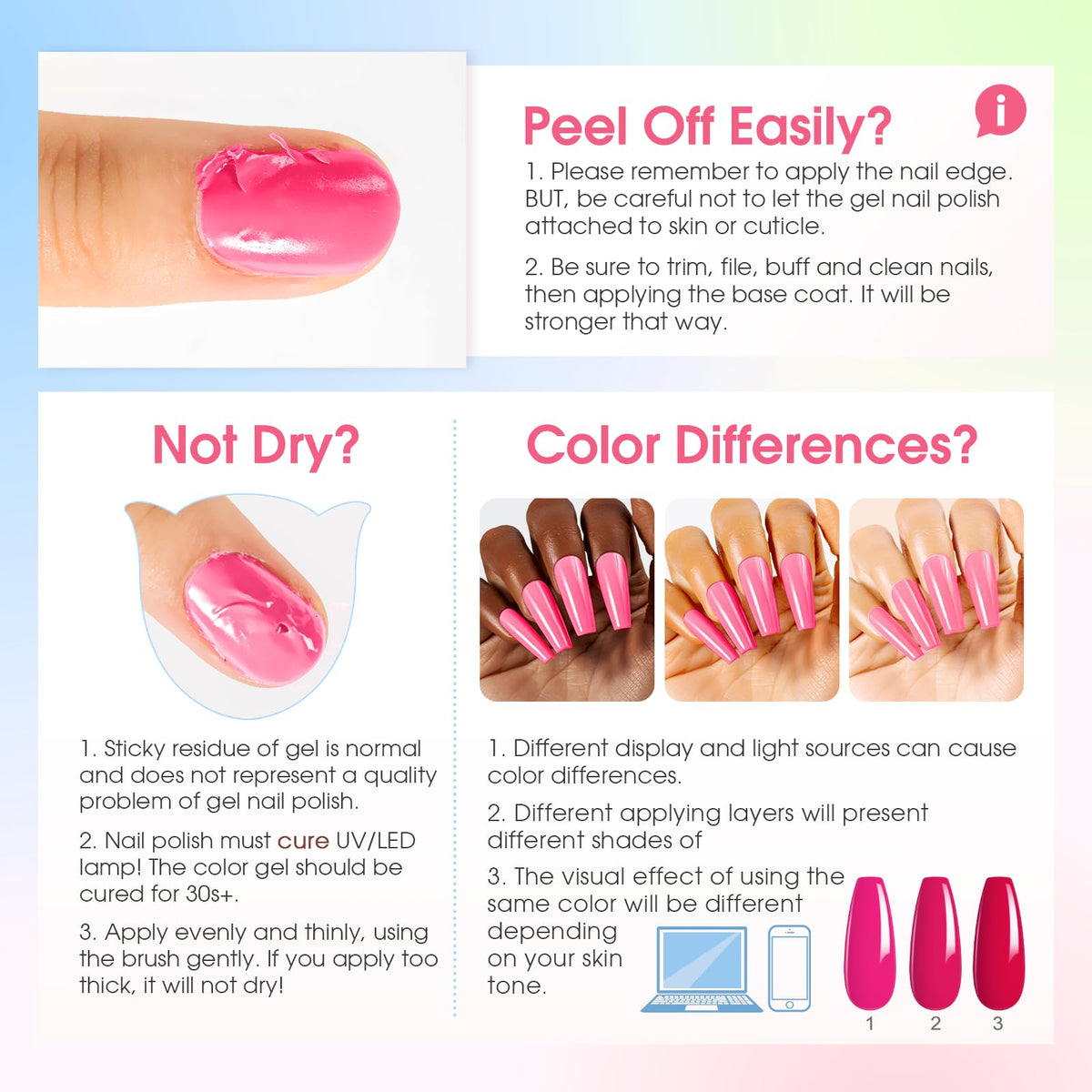 ROSALIND seasonal nail styles showing versatile color options