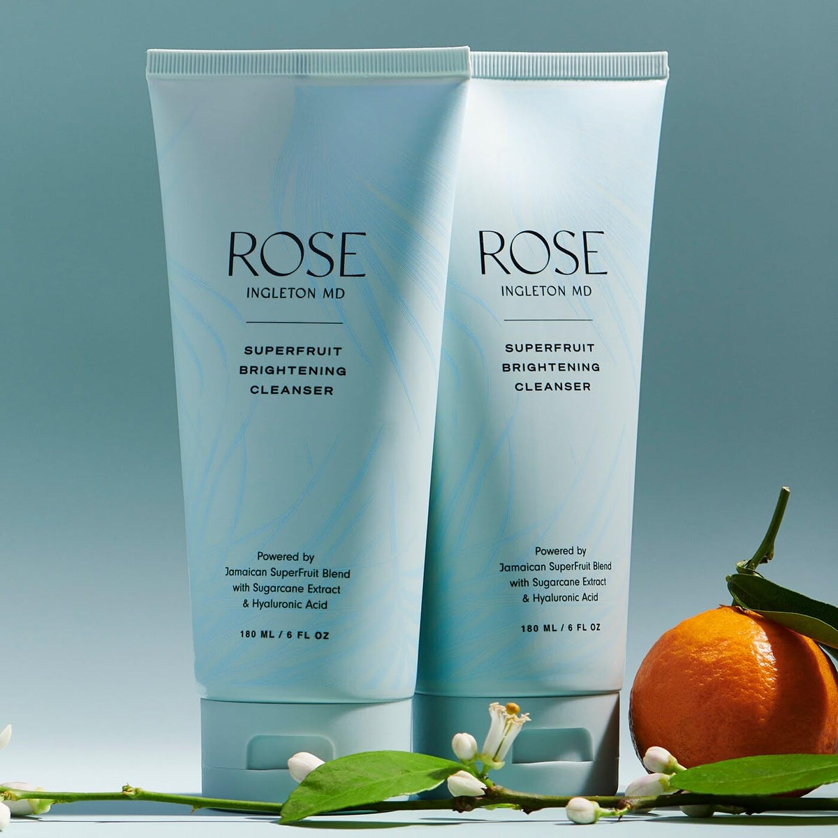 ROSE Ingleton MD gel texture close-up highlighting silky hydrating formula