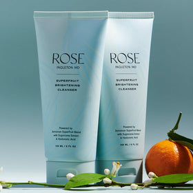 ROSE Ingleton MD gel texture close-up highlighting silky hydrating formula