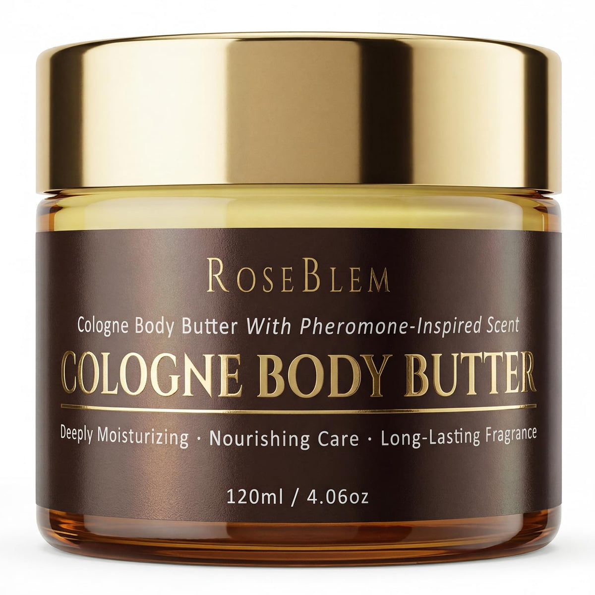 Roseblem front jar showing product packaging and masculine branding for gifting