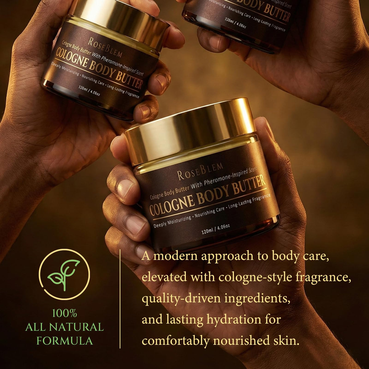 Roseblem open jar top view revealing creamy formula for easy daily application