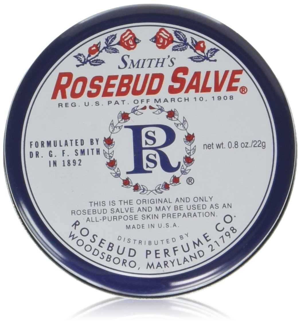 Rosebud Perfume two-pack tins front packaging showing brand and compact size for travel