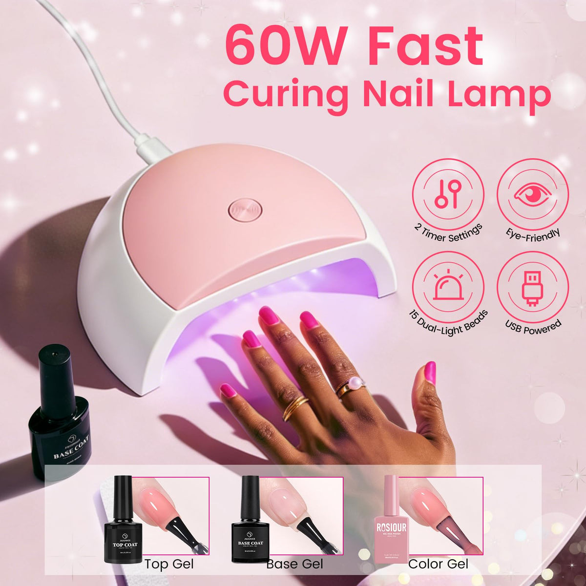Rosiour electric nail drill close-up, precision bits for shaping benefit