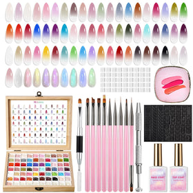 Rosiour front view color wheel showing 70 gel shades and neat organization, easy selection