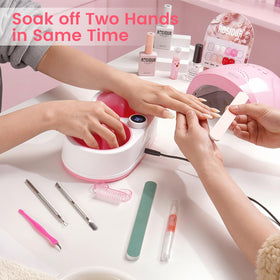 Rosiour in a home salon setting for professional-looking manicure results