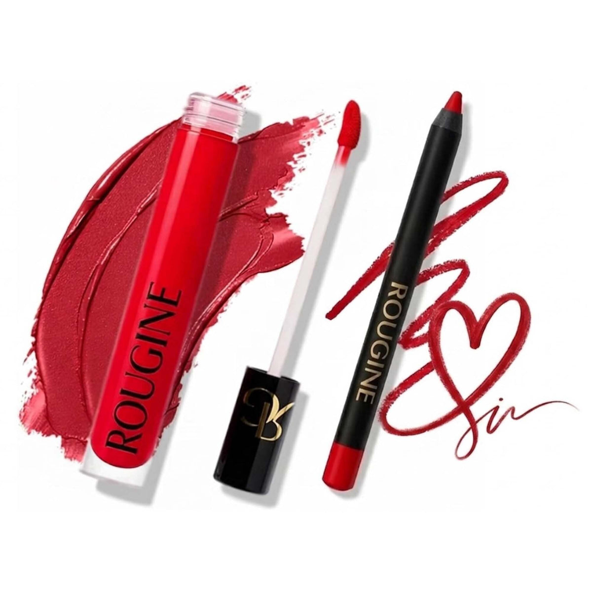 ROUGINE front packaging showing Red Love shade and benefits