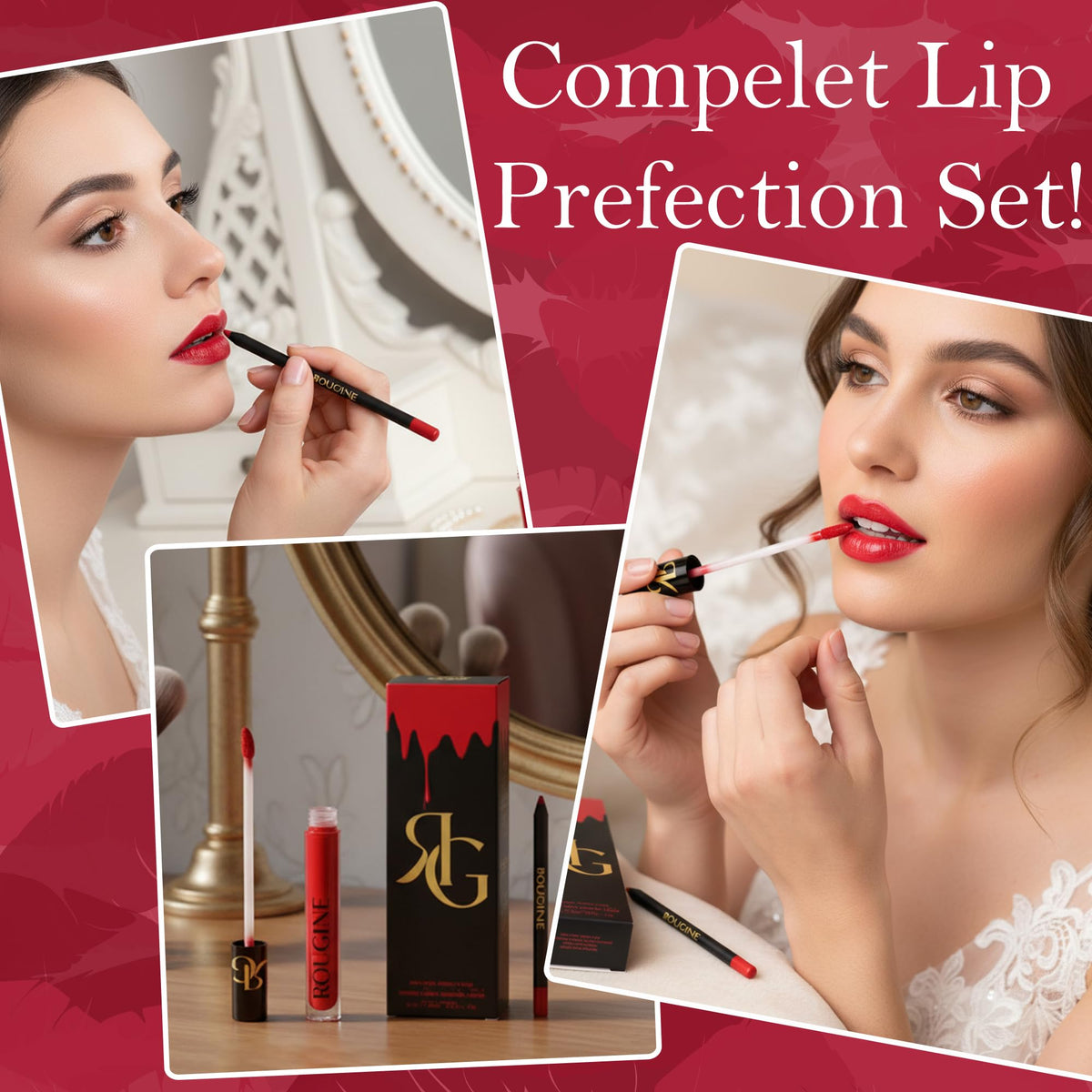 ROUGINE lifestyle evening look proving waterproof, smudge-proof confidence
