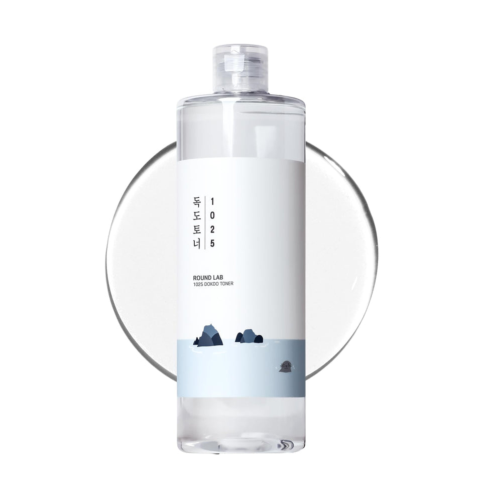 ROUND LAB 1025 Dokdo Toner front bottle showing label and size for clear identification and trust