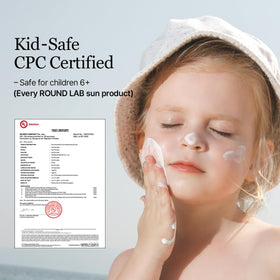 ROUND LAB sunscreen spread on hand demonstrating fast absorption benefit