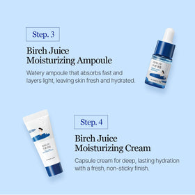 ROUND LAB cream swatch on skin showing smooth barrier-sealing hydration
