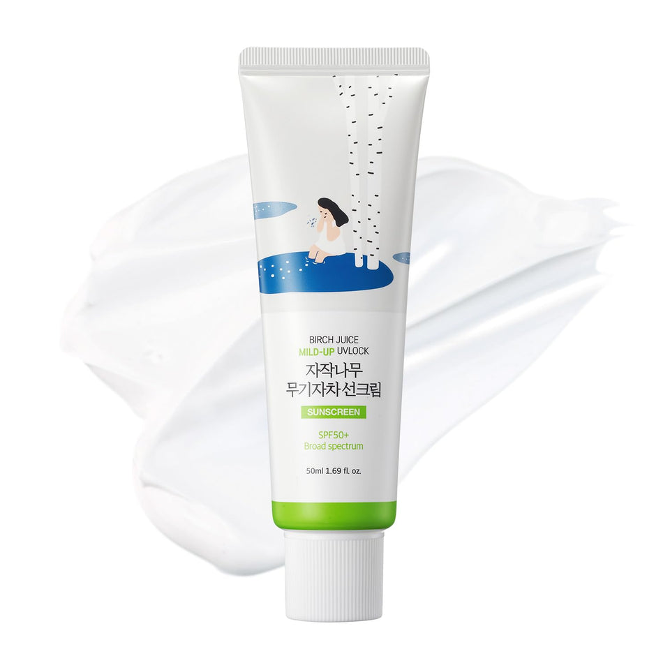 ROUND LAB front packaging view showing tube and SPF branding benefits daily protection