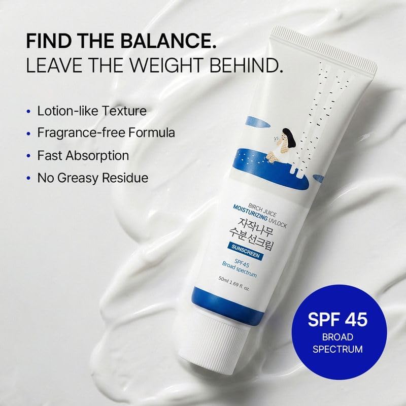 ROUND LAB product applied on skin demonstrating non-greasy absorption