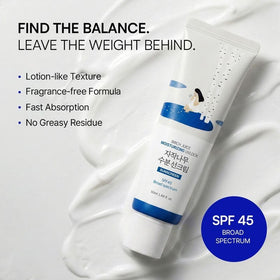ROUND LAB product applied on skin demonstrating non-greasy absorption