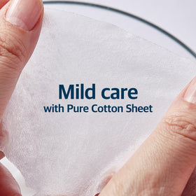 ROUND LAB opened pouch with folded mask ready to use, convenient single sheet