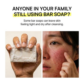 ROUND LAB Dokdo Cleanser rich foam texture demonstrating dense bubbles for effective cleansing