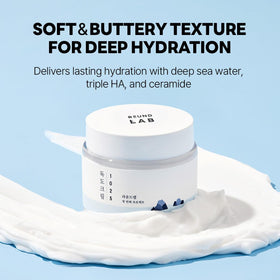 ROUND LAB cream beside common items to show 2.71 fl oz scale benefit