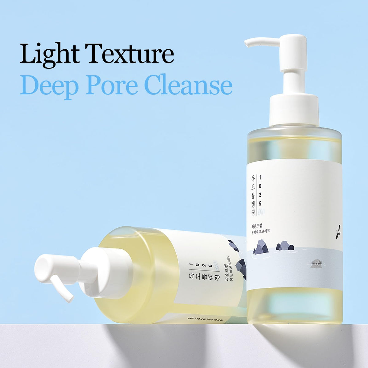 Round Lab close-up of cleansing oil texture highlighting lightweight feel