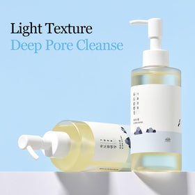 Round Lab close-up of cleansing oil texture highlighting lightweight feel