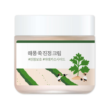 ROUND LAB front packaging showing calming cream and clear branding