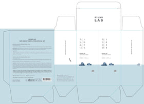 ROUND LAB bottles beside everyday items to display real size and portability