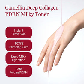 ROUND LAB toner on hand application showing even spread and immediate hydration