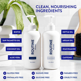 Routine Wellness conditioner cream close-up showing rich detangling texture