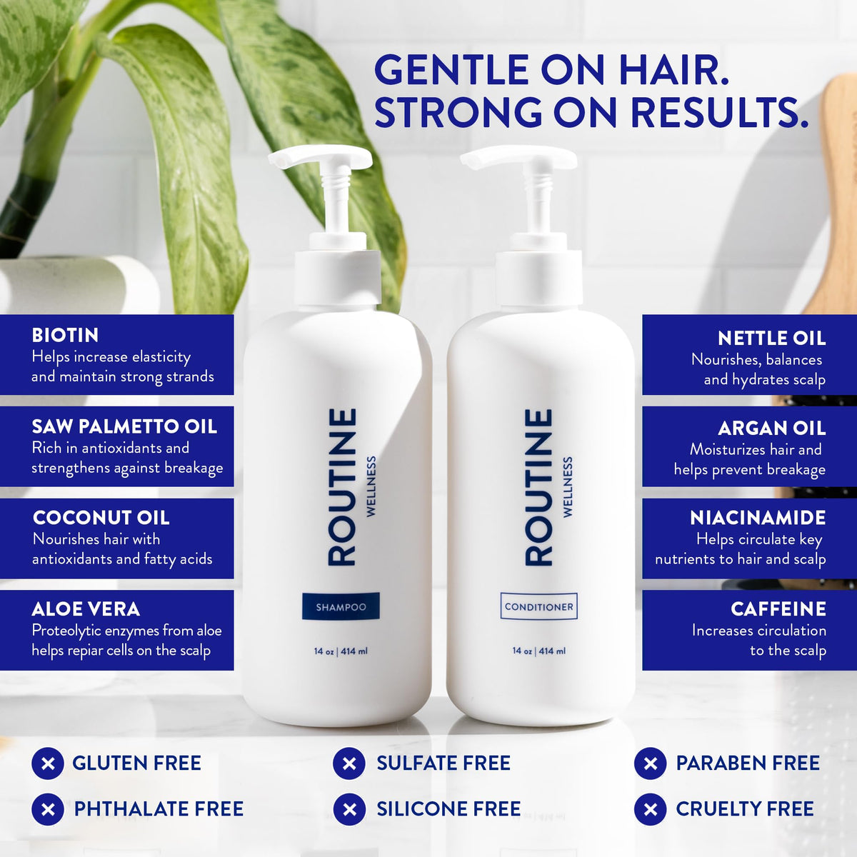 Routine Wellness conditioner cream close-up for smooth detangling and moisture