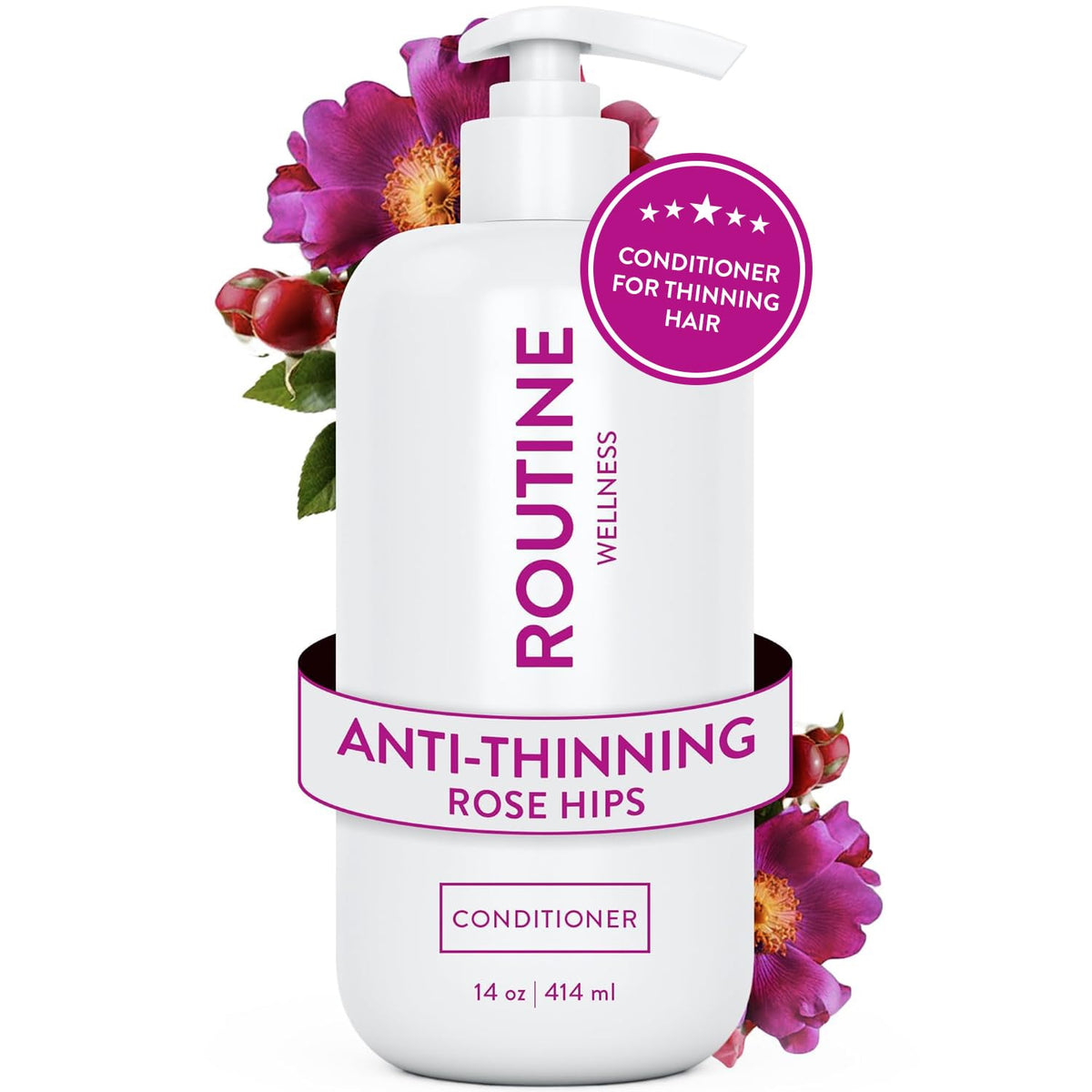 Routine Wellness front packaging showing 14oz bottle and product benefit