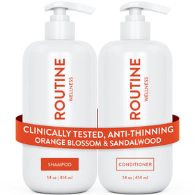 Routine Wellness front packaging showing both bottles and scent label for clear product ID and benefits