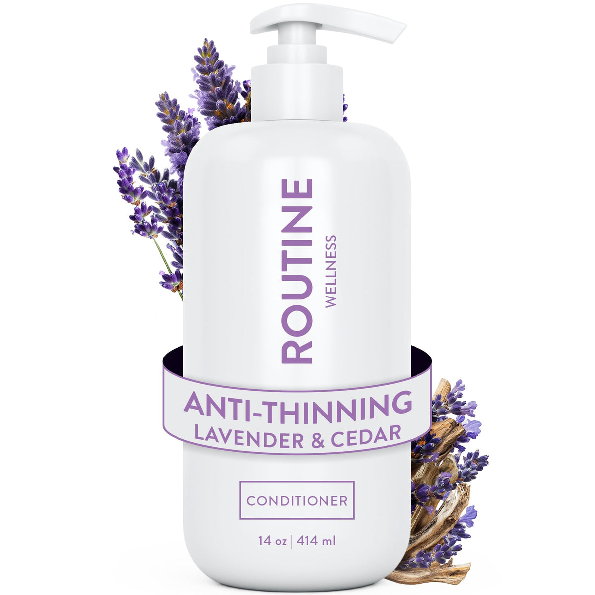 Routine Wellness front packaging showing 14oz bottle and label benefits