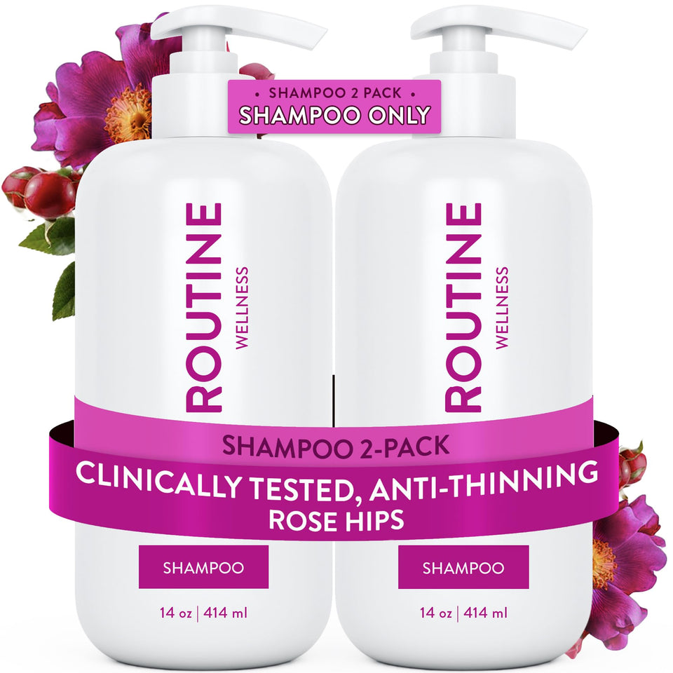 Routine Wellness front packaging showing 14 oz bottle and product benefits