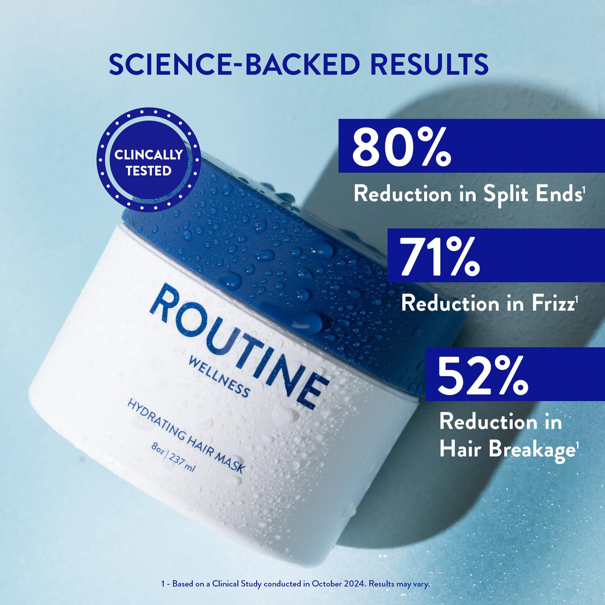 Routine Wellness open jar showing creamy texture, demonstrates rich moisturizing feel
