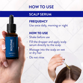 Routine Wellness bottle beside a ruler for 30ml size comparison, portable travel-friendly benefit
