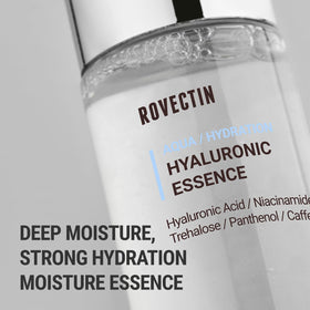 ROVECTIN essence pouring from bottle to show silky hydration and no stickiness