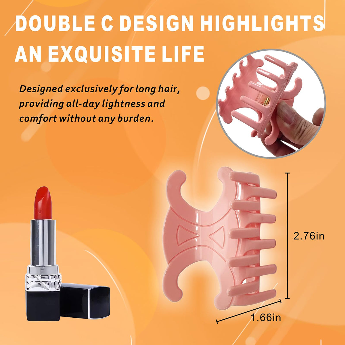 ROVLET clip securing an elegant updo demonstrating secure comfortable hold