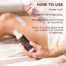 Rowe Casa Organics tinted application on hand demonstrating even tint and natural finish benefit