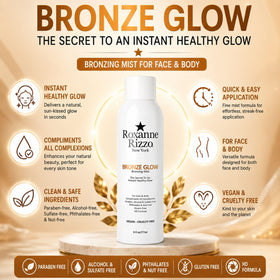 Roxanne Rizzo applying facial mist with model, delivers quick makeup-friendly glow