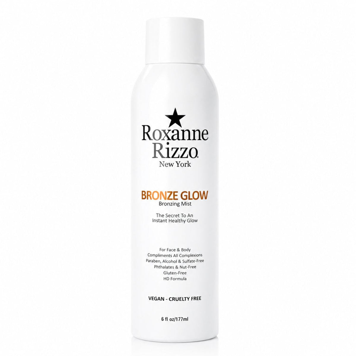 Roxanne Rizzo bottle front packaging showing product and label, conveys brand clarity