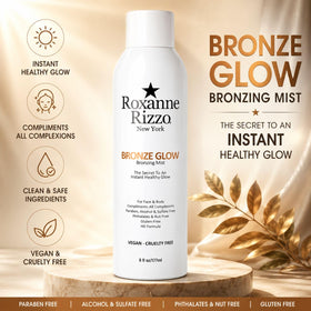 Roxanne Rizzo bronzer texture on skin showing smooth finish and hydrated look