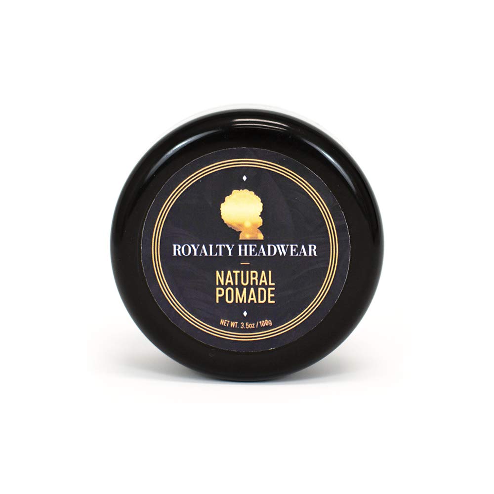 Royalty Headwear front jar showing branding and jar design, highlights strong hold