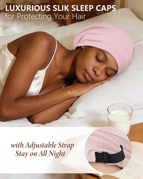 ROYBENS adjustable hidden strap detail showing easy fit benefit: stays secure overnight