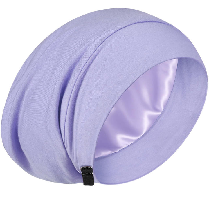 roybens front view of black silk bonnet showing sleek protective design