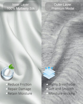 ROYBENS mulberry silk texture close-up demonstrating smooth, low-friction surface