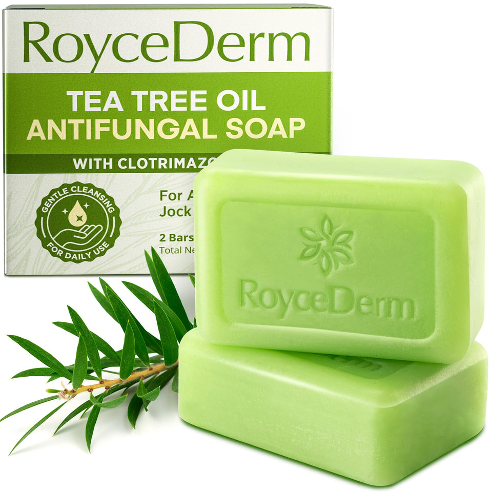Roycederm front packaging showing medicated antifungal bar and benefits
