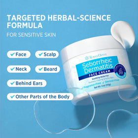 Roycederm being applied to forehead to reduce flaking and redness