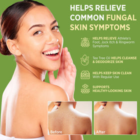 Roycederm bar in hand showing compact size and travel convenience