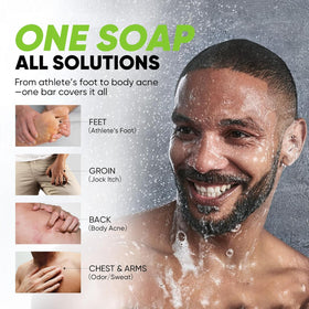 Roycederm bar in shower setting for post-workout hygiene and freshness