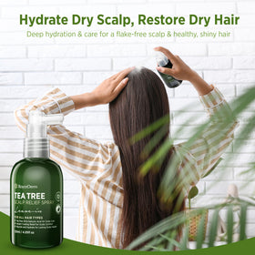 RoyceDerm bottle paired with shampoo indicating full routine